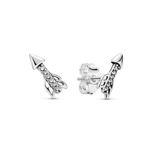 Brincos Flecha a em Prata 925 e Zirconias
