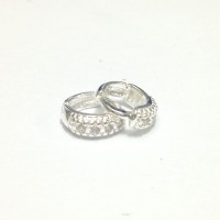 Br-07 Brincos Argolas Pequenas em Prata 925 e Zirconias Br-07 Brincos Argolas Pequenas em Prata 925 e Zirconias