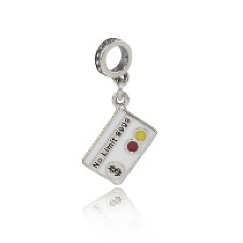 PG-74 Pingente Cartão de Credito em Prata 925 e Esmalte.