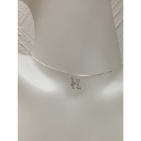 Gargantilha Casal Apaixonado Prata 925 Zirconias Brancas Gargantilha Casal Apaixonado Prata 925 Zirconias Brancas