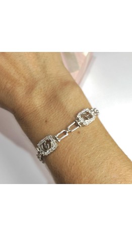 Pulseira Ellos CG  em prata 925 & Zirconias 