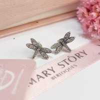 Brincos Libélula Prata 925 zirconias Brincos Libélula Prata 925 zirconias