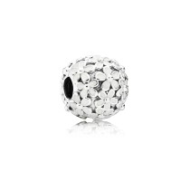 TR-06 Trava / Clip Flor Margarida Prata e Esmalte 