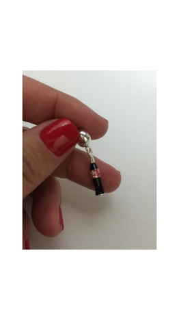  Pingente  Garrafa Coca-Cola Prata e esmalte