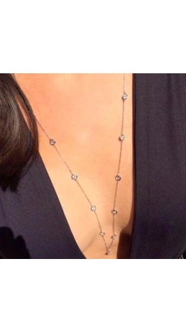 Gargantilha Rivieras Prata 925 e Zirconias Brancas  Tf