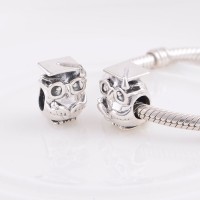 BE-386 Berloque Coruja Da Sabedoria, em Prata Recém Formada BE-386 Berloque Coruja Da Sabedoria, em Prata Recém Formada