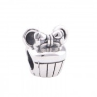 BE-119 Berloque Cupcake Mouse Em Prata BE-119 Berloque Cupcake Mouse Em Prata