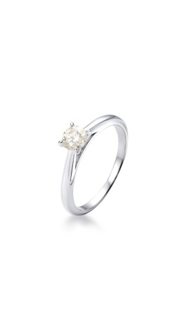 ANEL MOISSANITE 0.5.CT SOLITARIO PONTO DE LUZ  /PRATA 925