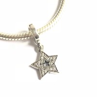 PG-121 Pingente Estrela Cravejada Zirconias Brancas