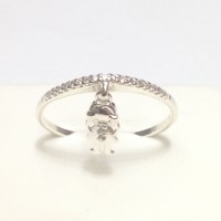 A-78 Anel Meu Mundo Rosa em Prata 925 A-78 Anel Meu Mundo Rosa em Prata 925