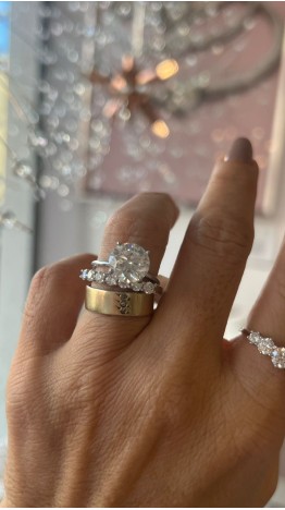 Anel Solitário Moissanite 10M Pta205