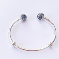 Bracelet Pavê Cravejado Azul zirconias Prata 925 Bracelet Pavê Cravejado Azul zirconias Prata 925