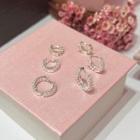 Brincos Trio argolas Riviera Prata 925 & Zirconias Brincos Trio argolas Riviera Prata 925 & Zirconias