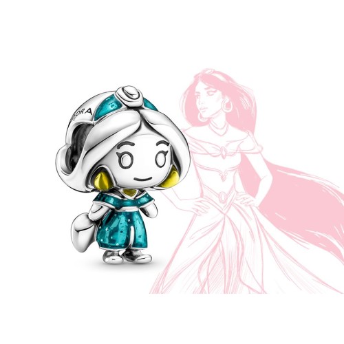 Berloque Princesa Jasmine Prata 925