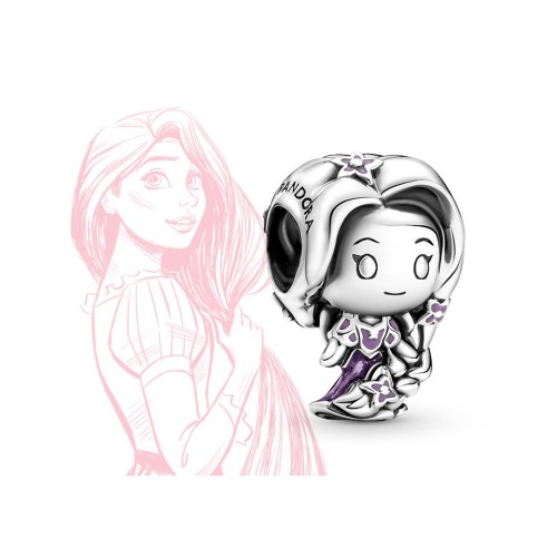 Berloque Princesa Rapunzel Prata 925