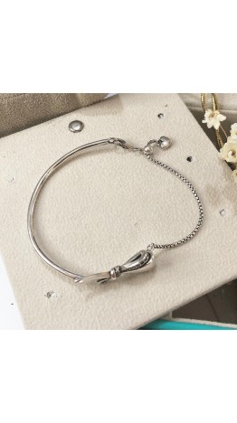 Bracelet Laço Cravejado Prata 925