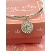 Pingente Sao Bento Cruz e Oração Prata 925 Pingente Sao Bento Cruz e Oração Prata 925