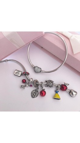 Berloque Maçã Princesas Disney Prata 925
