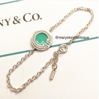 Pulseira Tf cor verde com zirconias Prata 925 Pulseira Tf cor verde com zirconias Prata 925