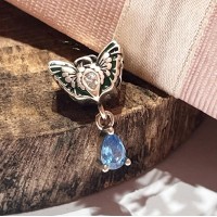 Berloque Borboleta e Gota Prata 925