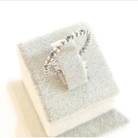 A-91 Anel Pontos m Prata E zirconias Azuis A-91 Anel Pontos m Prata E zirconias Azuis