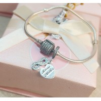 Berloque Querida Mãe Infinito amor Prata 925