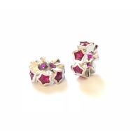 SP-04 Separador Estrelas Vermelhas em Prata e Zirconias SP-04 Separador Estrelas Vermelhas em Prata e Zirconias