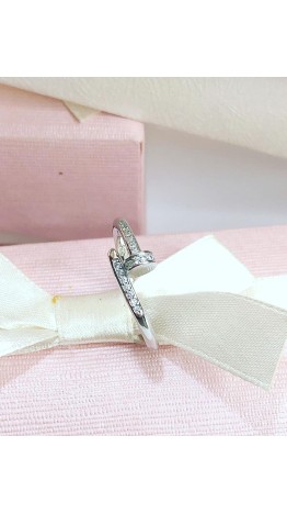 Anel Prego Prata 925 & Zirconia s