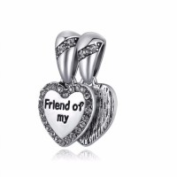 PG-251 Pingente My Friend Prata e Zirconias