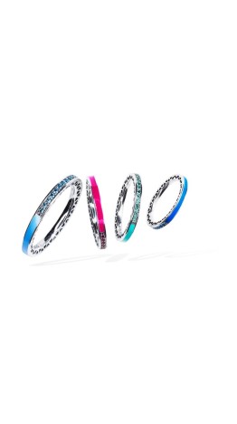  Anel /Aliança Prata 925/ Esmalte e Zirconias Lilás 