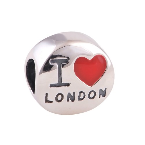 BE-364 Berloque I Love London em Prata