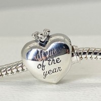 Berloque Coração  Mae Rainha Prata 925