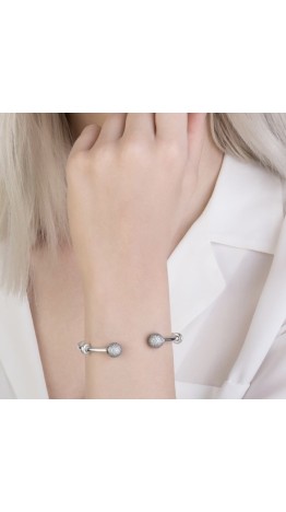 Bracelet Pavê ponteiras cravejadas Prata 925