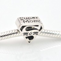 BE-326 Berloque Super Mãe em Prata BE-326 Berloque Super Mãe em Prata