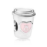 Berloque Copo Café in Love rosa coração Prata 925 Berloque Copo Café in Love rosa coração Prata 925
