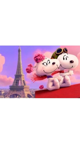 BE-308 Berloque Snoopy Aviador in love Paris 